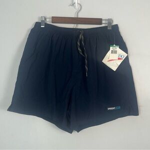 New Vintage Speedo Swim Shorts Trunks Mens SZ large Mesh Lined 2001 Blue
